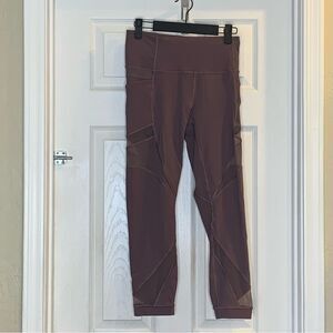 Lululemon Mesh In Motion Crop *23" Antique Bark Size 6